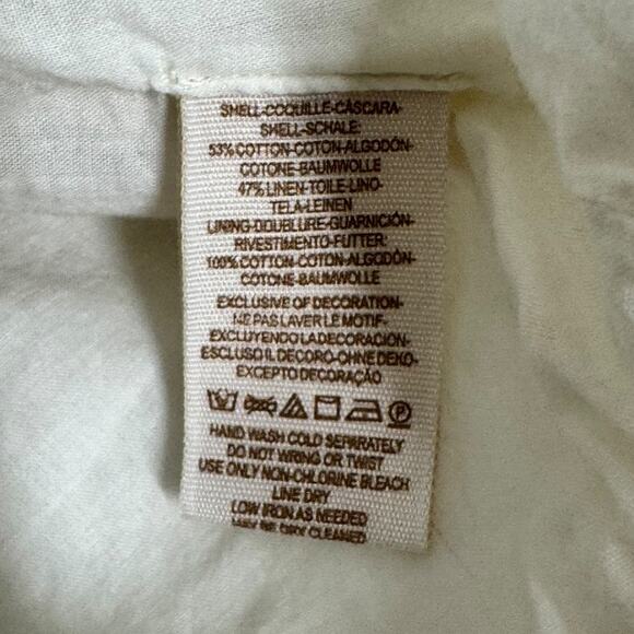 Free People Embroidered Linen Blend Jacket XS White Red Boho Festival Beach - Picture 7 of 7